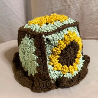 "Granny Square" Sunflower Bucket Hat